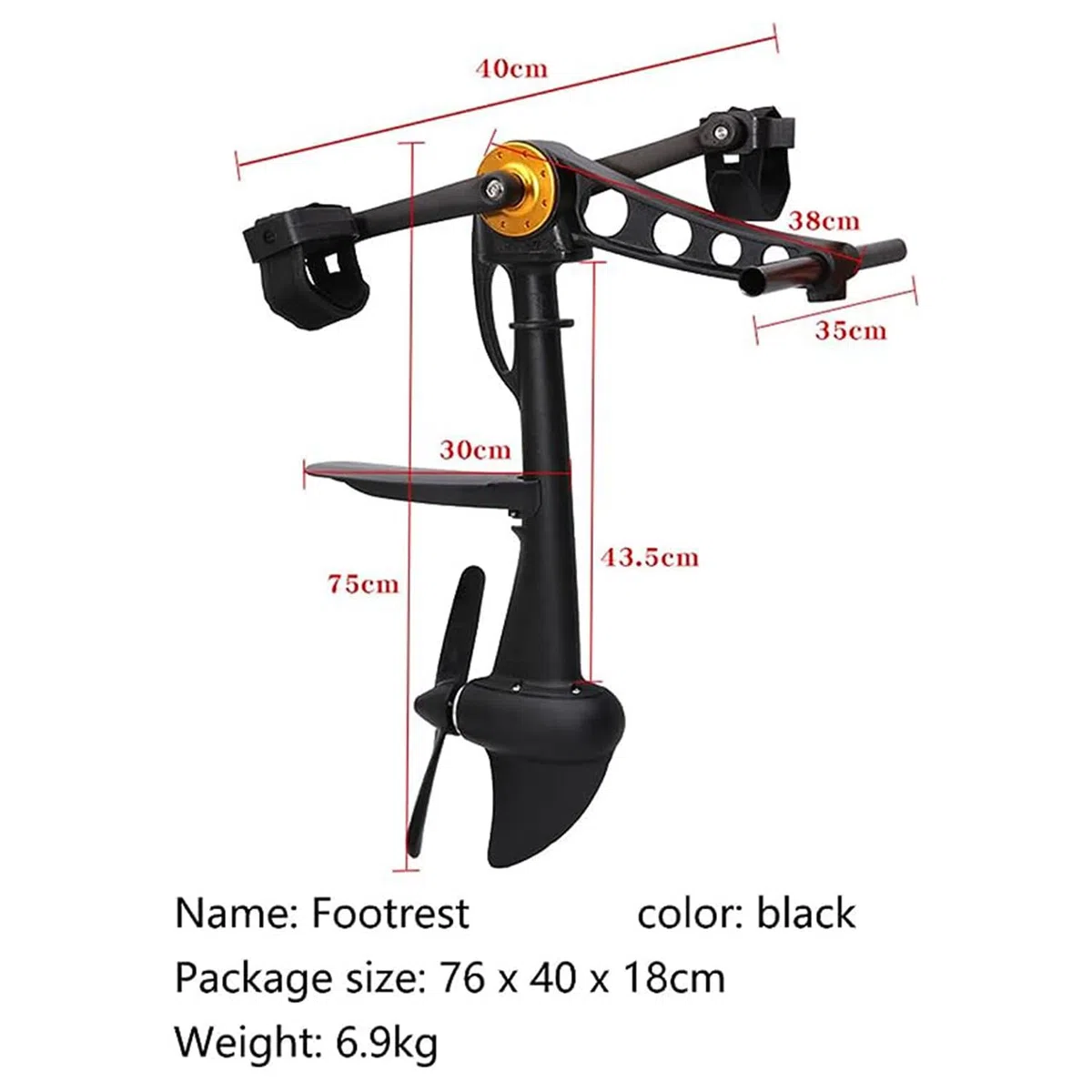 Motor de Tabla Inflable y Pedal para Kayak, Barco Pesquero Compatible con Kayak para Cazar, Adultos y Niños