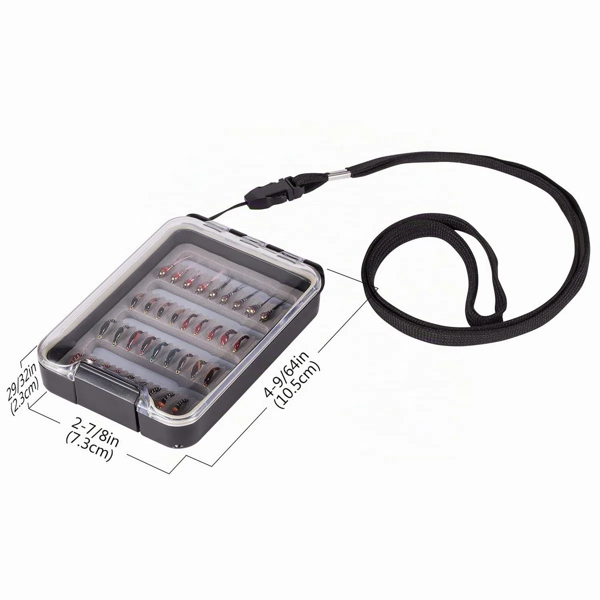 BASSDASH Kit de Moscas de Pesca con Mosca, Surtido de Moscas, Pesca de lubina con Caja de Moscas, 36/64/72/76/80/96 Piezas con Moscas secas/húmedas, ninfas, serpentinas, Popper
