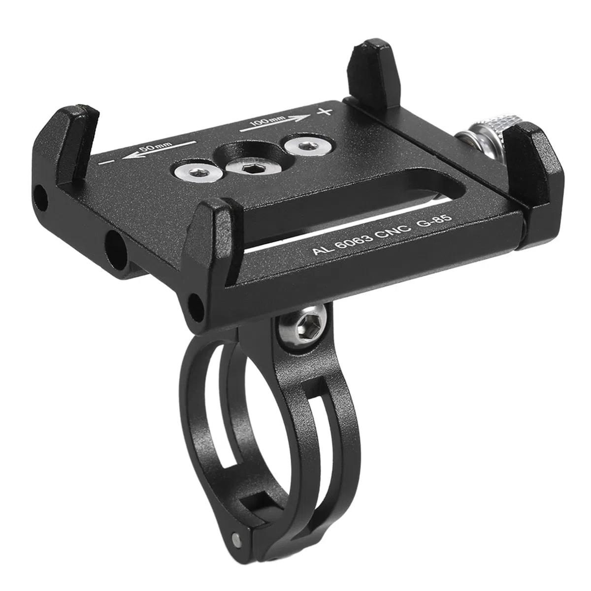 Lixada Universal Soporte de Teléfono Ajustable de la Bicicleta de Soporte GPS Bracket Cradle Clamp para Bicicleta de Montaña (Negro)