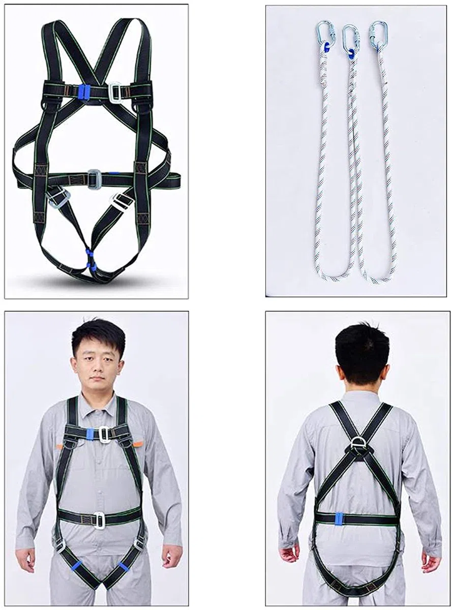 Kit de protección contra caídas SSS, arnés de Seguridad Personal anticaídas con Gancho, arnés de protección contra caídas de Cuerpo Entero (C) (A) (C)
