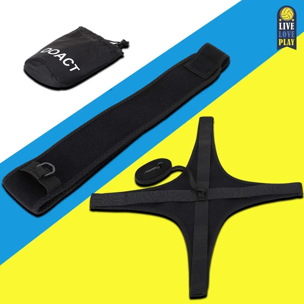 Yosoo Health Gear Equipo de Entrenamiento de Voleibol de Ayuda, Red de Voleibol, Práctica de Picos de Voleibol, Cinturón de Entrenamiento de Fútbol para Servicio de Voleibol, Práctica en Solitario