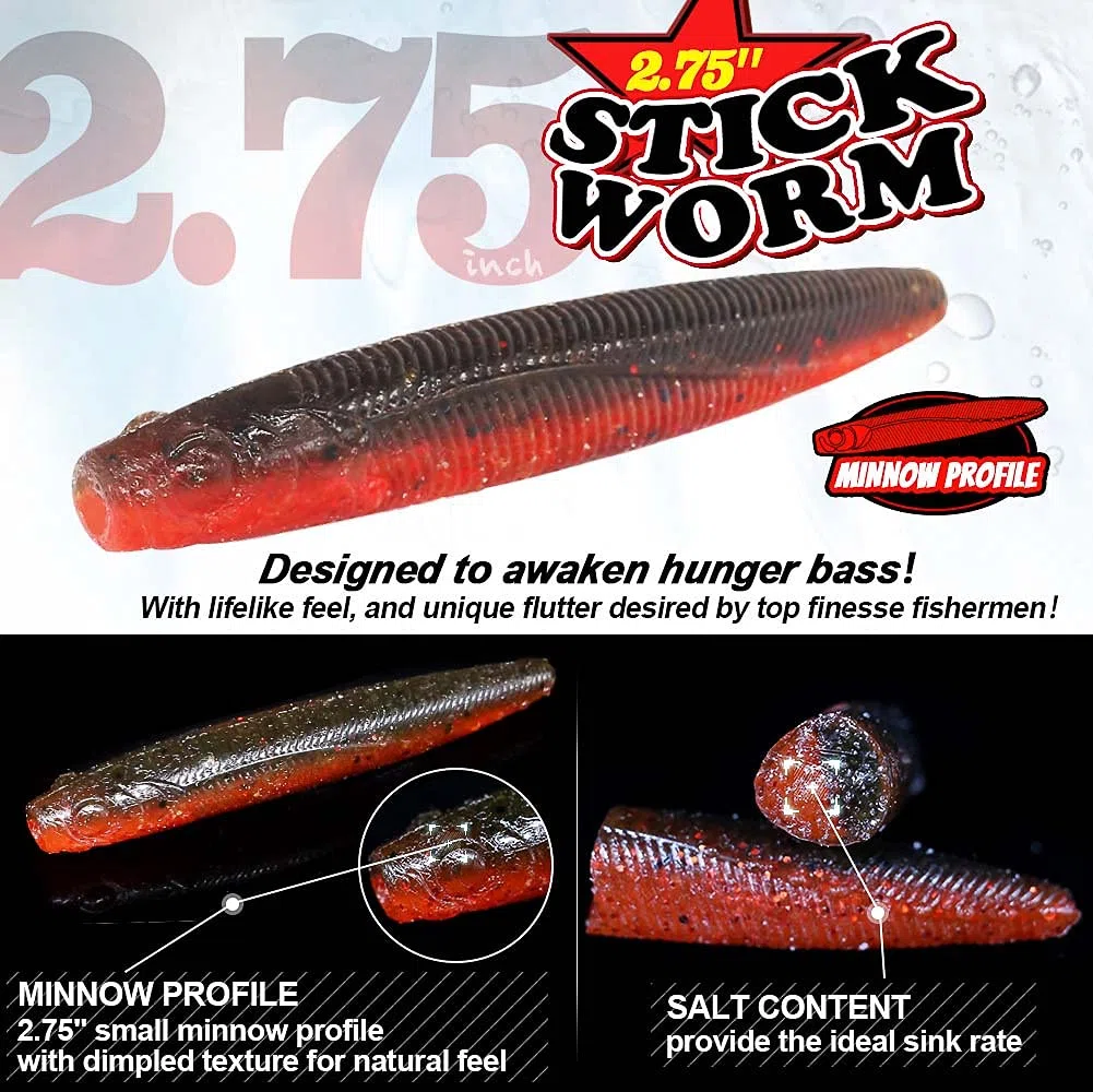 Ned-Rig-Kit-Finesse-Baits-Soft Plastic Worms-Fising-Lure para Bass Stick Swimbait Minnow Crawfish Lures Shroom Ned Jig Head Kit