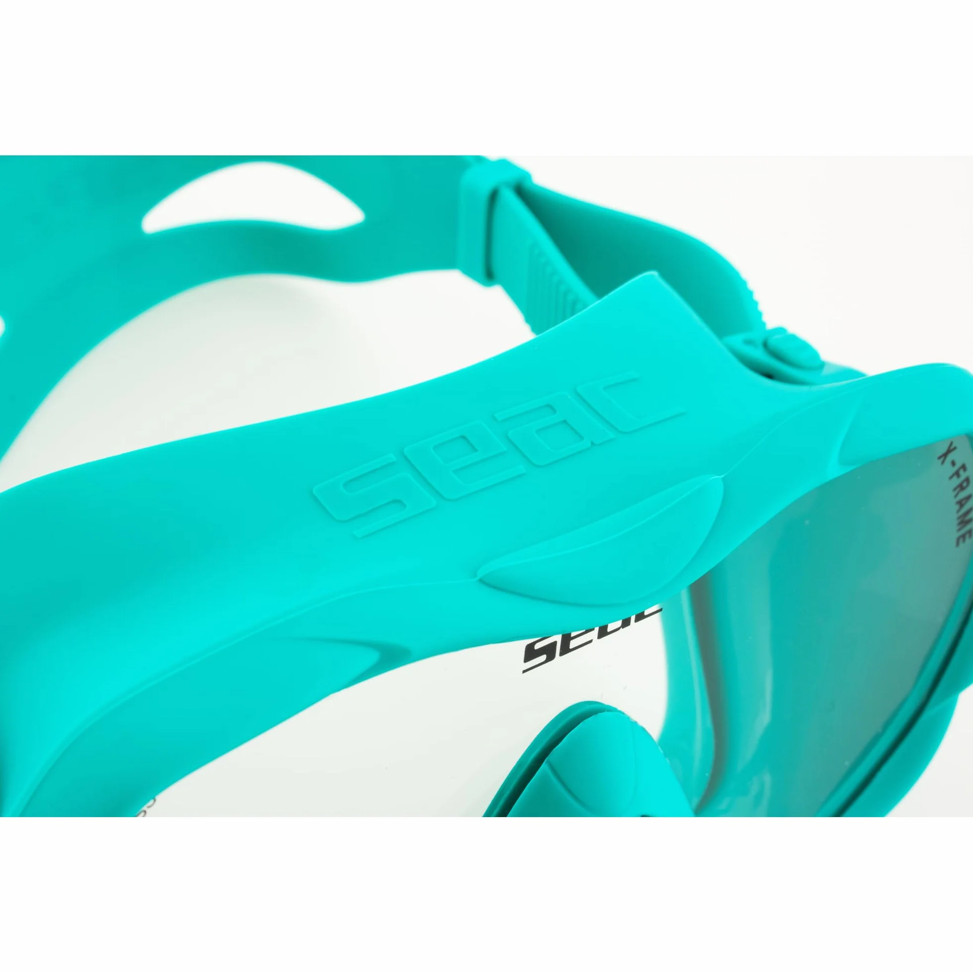SEAC Set bis X-Frame Dry - Set de Snorkel para Adultos con Máscara sin Marco Monolente de Vidrio Templado y Tubo Dry Top | Silicona, Válvula de Purga y Boquilla Ergonómica para Buceo y Snorkel