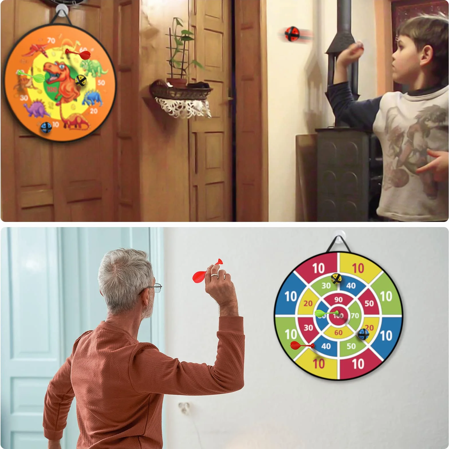 Kiztoys Diana de Doble Cara con Bolas Adhesivas para Interiores y Exteriores, Juegos de Fiesta, Juguetes, Regalos para niños, niñas y Adultos