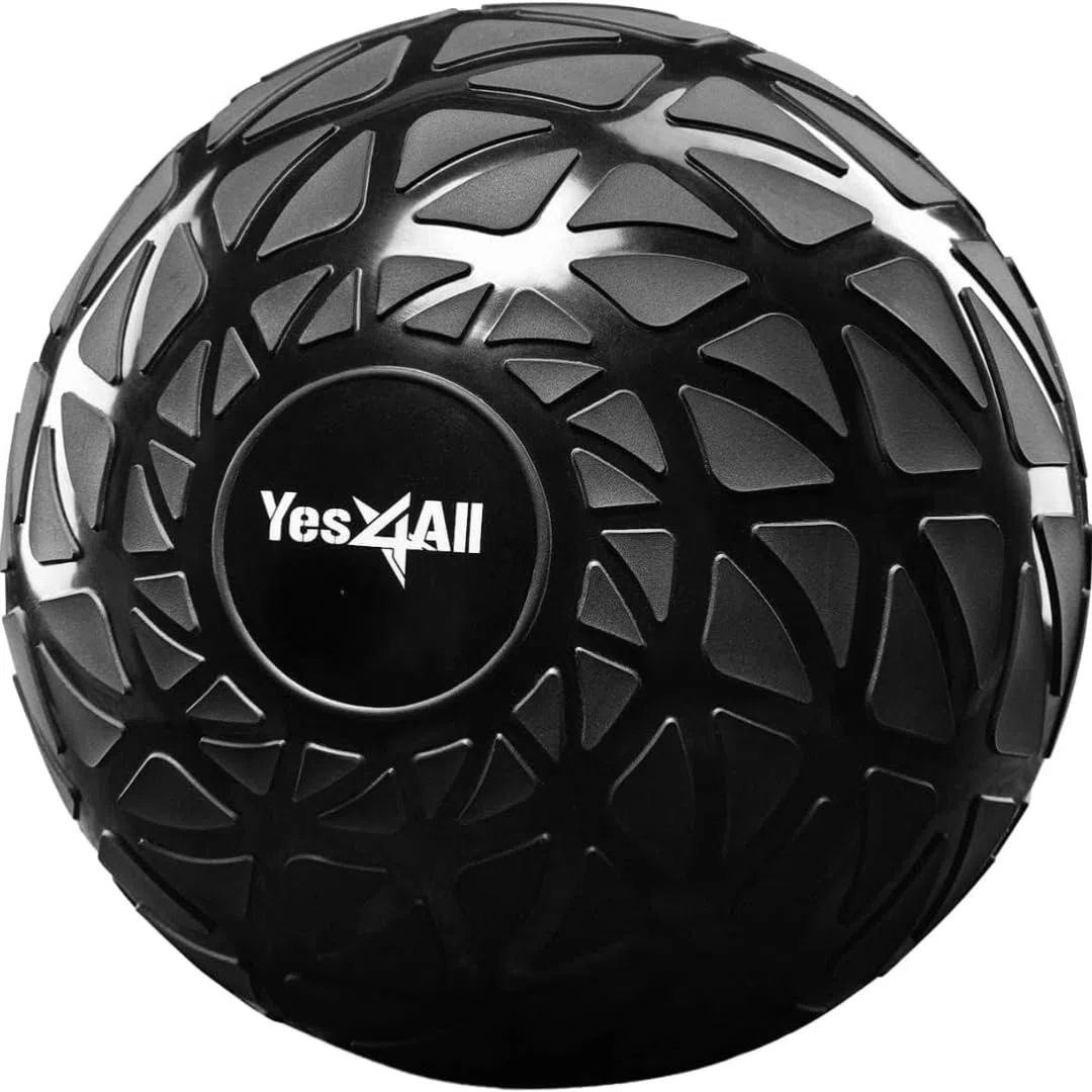 Yes4All MLBA Dynamic Slam Balls 3 kg, Shiny, Medicine Ball Sand Filled No Bounce Exercise Ball, Suitable for Workout and Strength Training