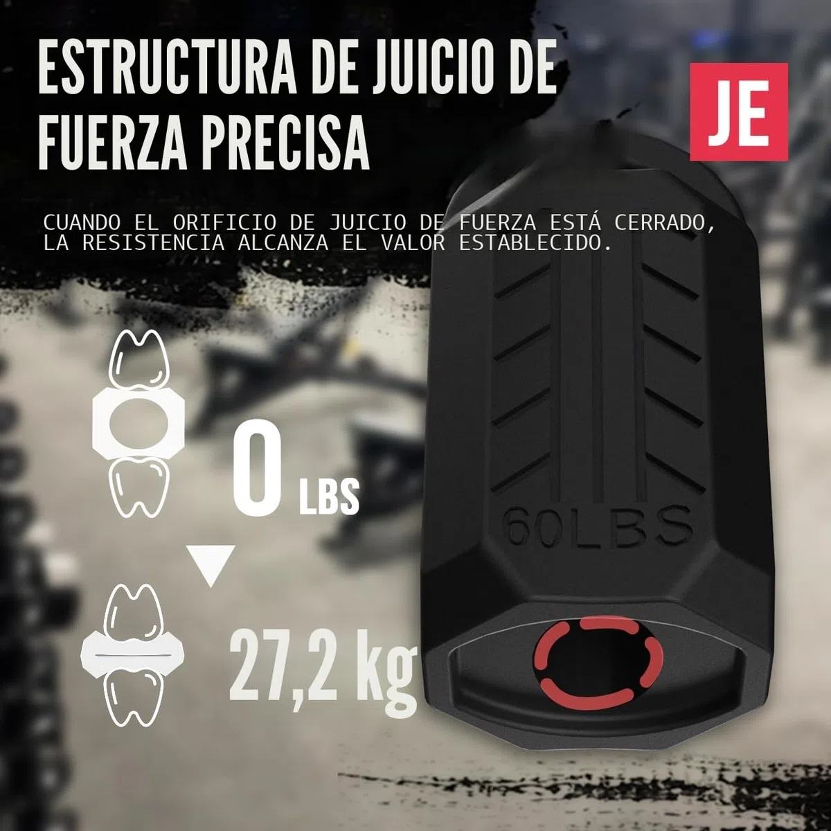 JE Jaw Exerciser for Men and Women, 40-110 LBS, 8 niveles de resistencia, tabletas de ejercicios Jawline de silicona, Slims and Tone The Face, 16 Count (1 paquete)
