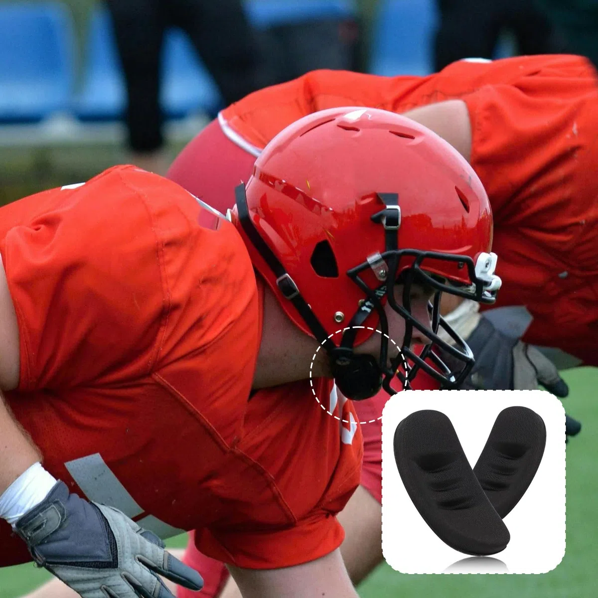 2 Protectores Faciales para la Barbilla del Jardinero de Softbol, Almohadilla para la Barbilla Béisbol Softbol Protector Facial Acolchado para Casco para Hombres Mujeres Jóvenes y Adultos