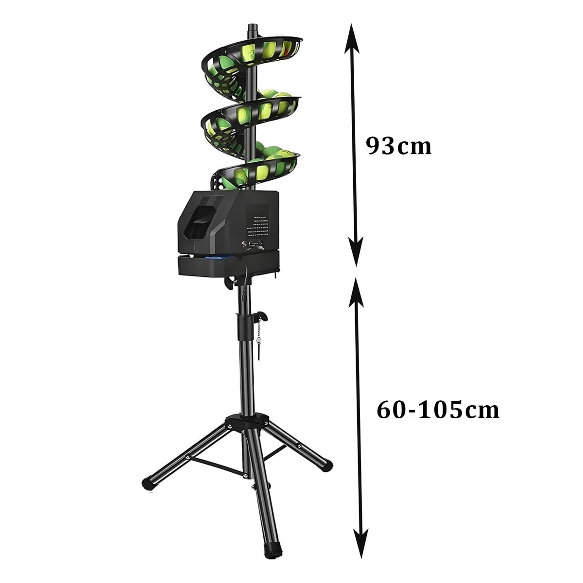 Lanzador Automático De Pelotas De Tenis, Máquina De Bolas con Mando A Distancia, 10 Horas De Duración De Batería, Altura Y ángulo Ajustables, Máquina Inteligente De Recogida De Pelotas