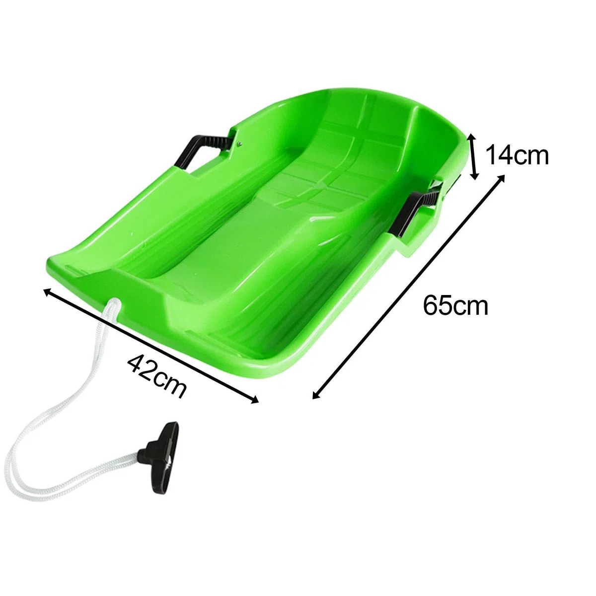 Trineo de Nieve de Polietileno Premium con Asas Cuerda para Esquiar y Patinar. Ideal para familias.