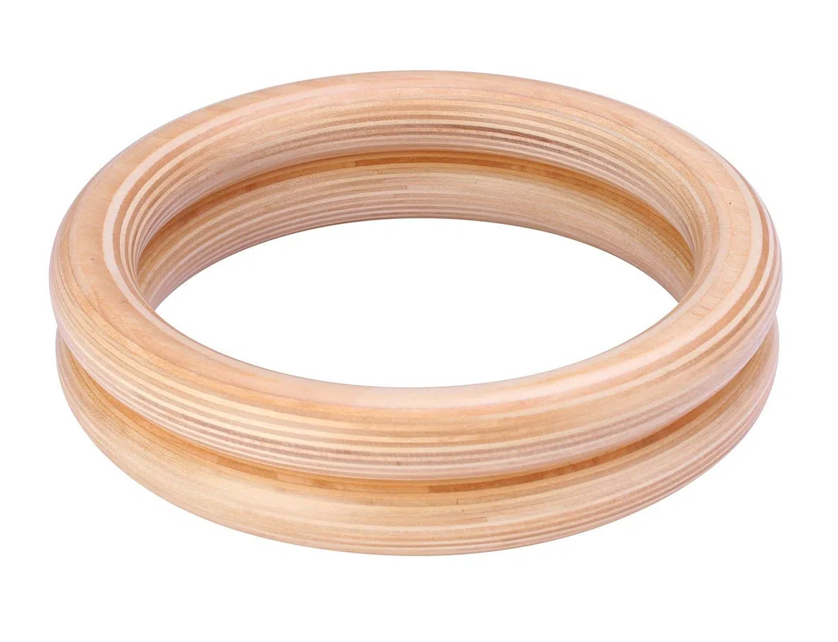 Anillos de Gimnasia, Madera Anillos Olímpicos con Correas de Hebilla Anillos de Gimnasio para Entrenamiento de Fuerza, Crossfit, Dominadas y Dips