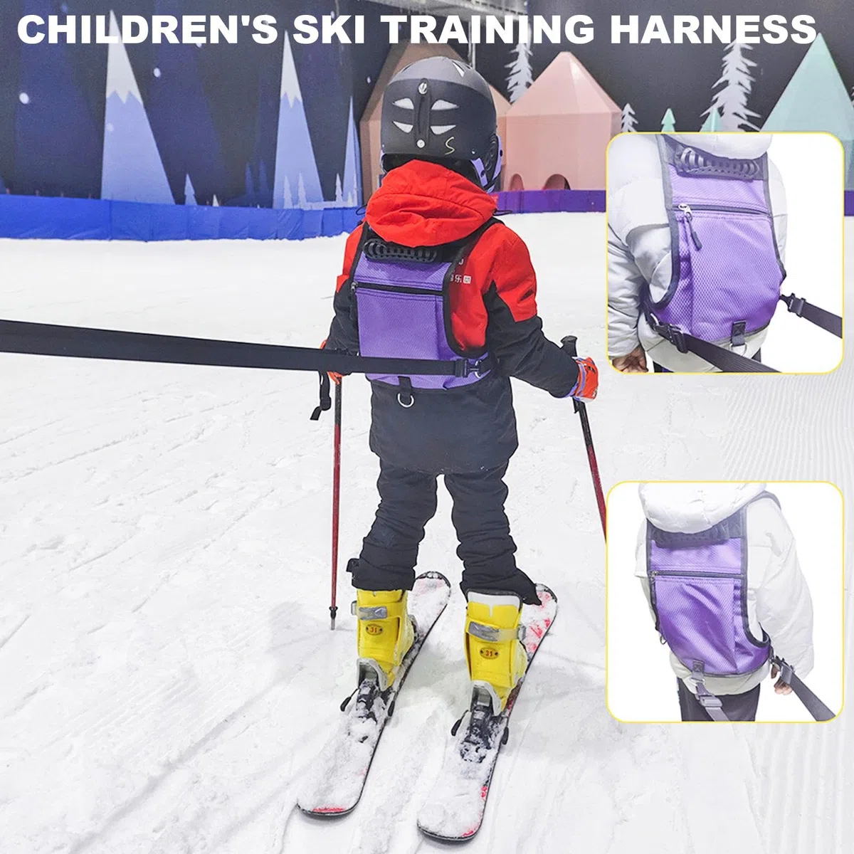 Arnés de entrenamiento de esquí y snowboard para niños, correa de entrenamiento para niños, correa de snowboard para esquiar, entrenador de snowboard, arnés de entrenamiento para niños pequeños,
