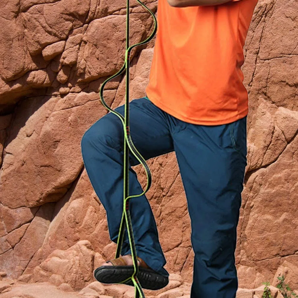 MAGT Montañismo Escalada Pedal Del Pie, Pedal de pie de escalada, Cojinete de carga Correa de correa plana ajustable, Cuerda De Seguridad Al Aire Libre, Para Escalada Senderismo Mointaineering