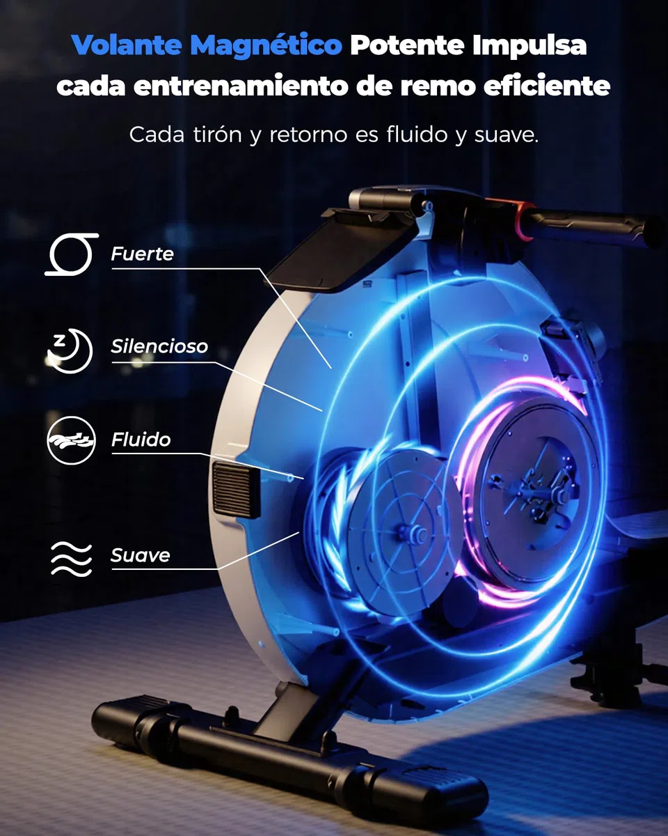 Copant Máquina de Remo Magnética, Máquina de Cardio con Soporte para Tableta, 32 Niveles de Resistencia Remadora para Uso en Casa MAX 136 kg, APP Control Pantalla LCD y Escenarios Virtuales Inmersivos