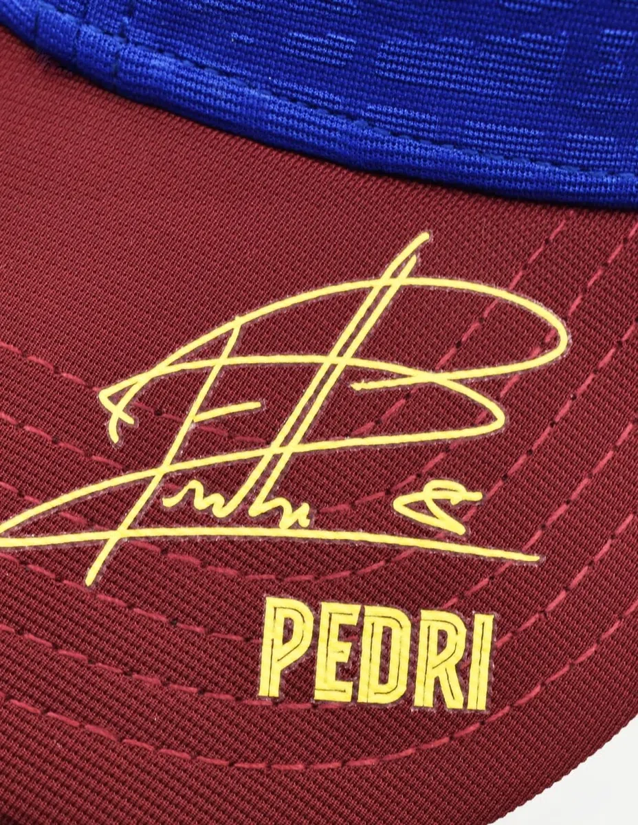 FC Barcelona Gorra Unisex Adulto con Licencia PEDRI Autografiada - Talla Única Ajustable