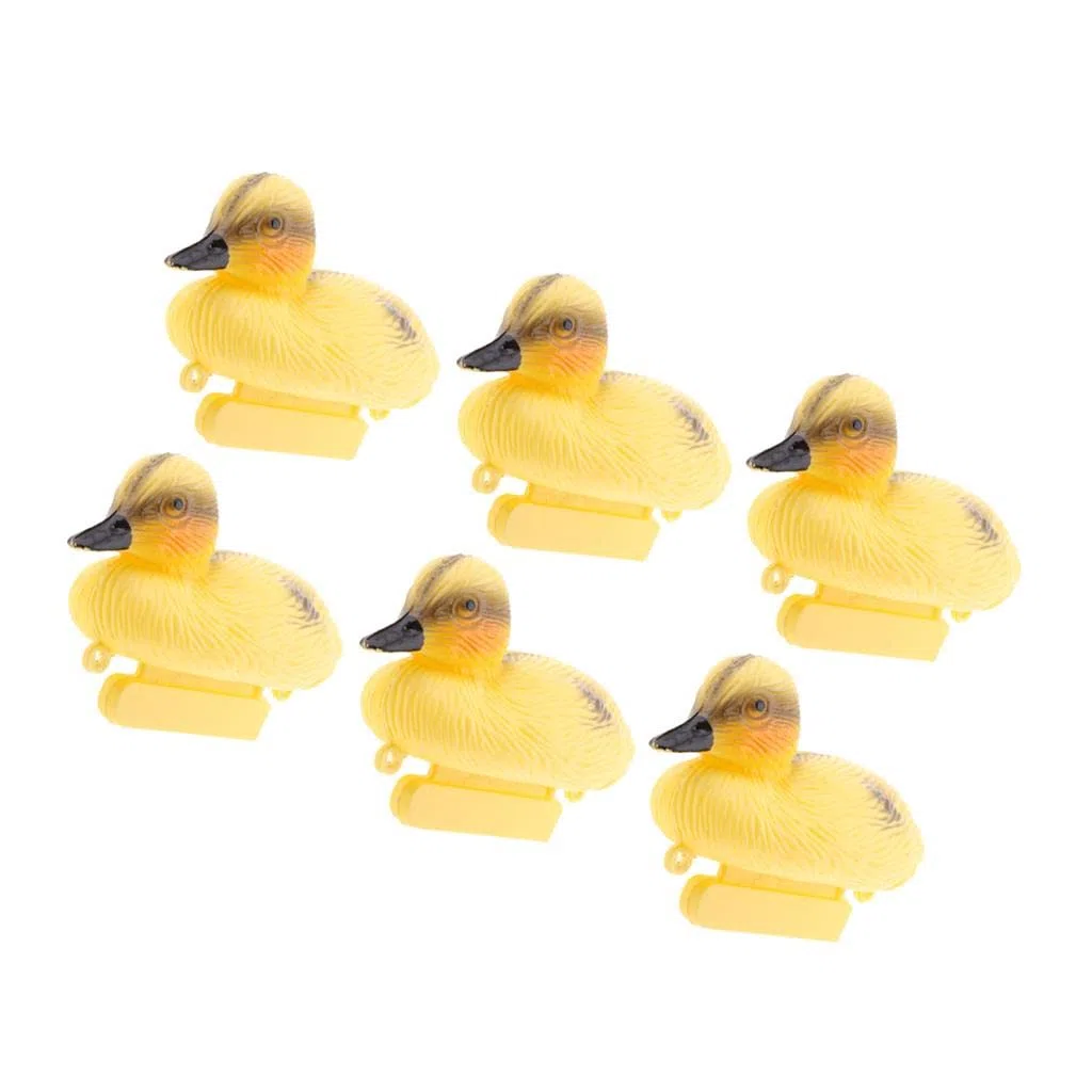 misppro 6 señuelos flotantes de plástico de 5 pulgadas para caza, pesca y decoración de jardín