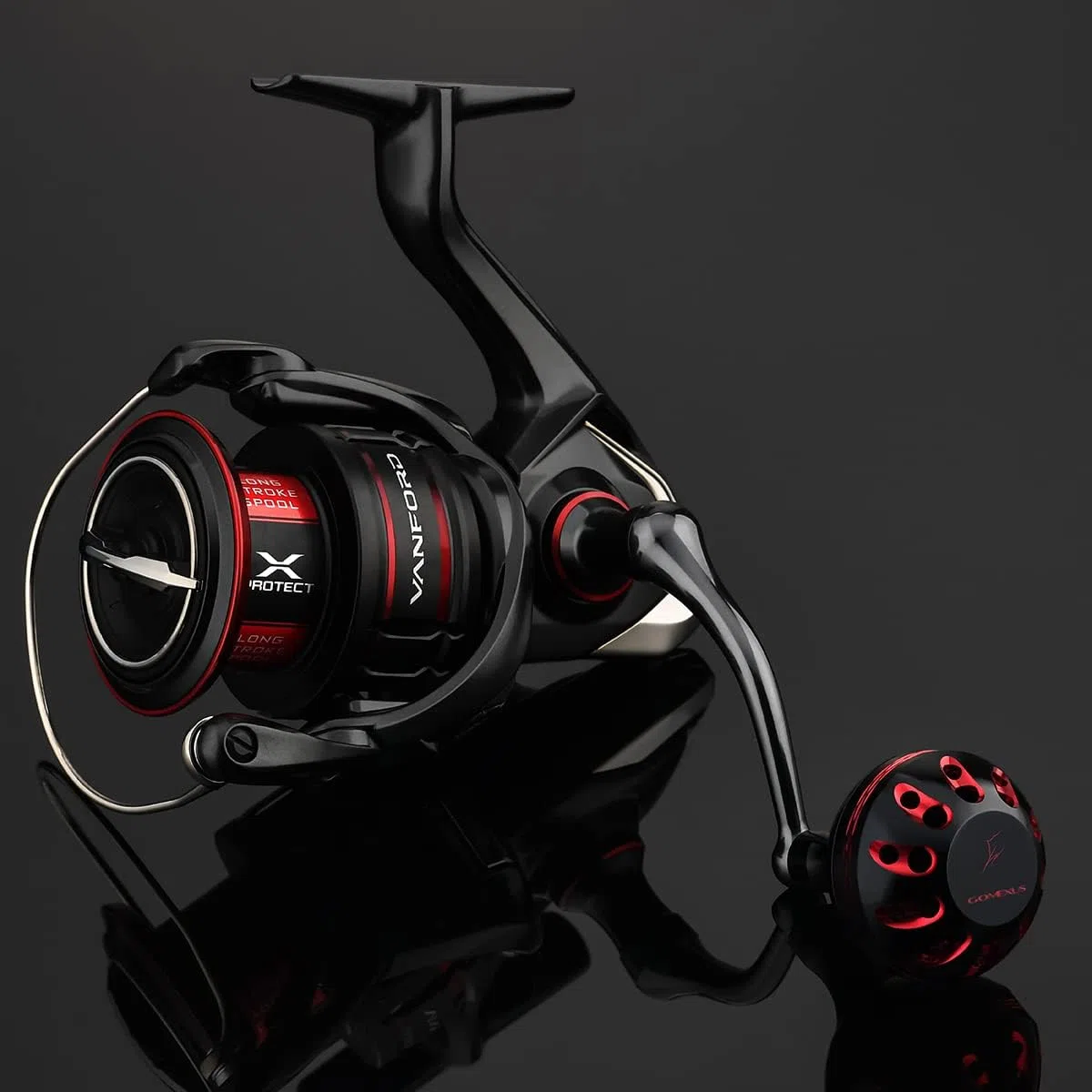 GOMEXUS Aluminio Potencia Pomo Compatible para Shimano Daiwa Spinning Carretes, Carrete de Pesca Mango Pomo