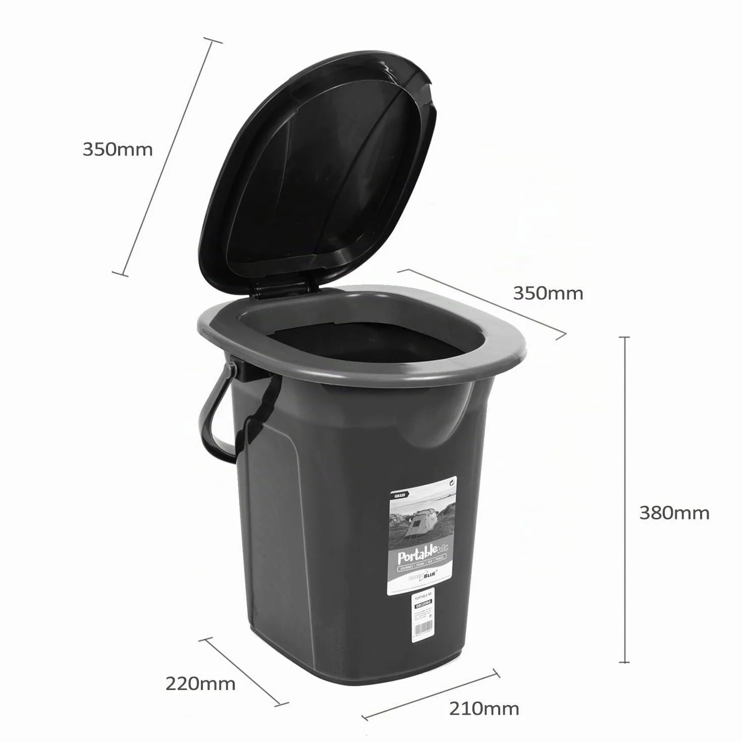 Green Blue GB320 Inodoro portatil para Acampanada Viaje Disponible en 5 Variantes de Color 19L