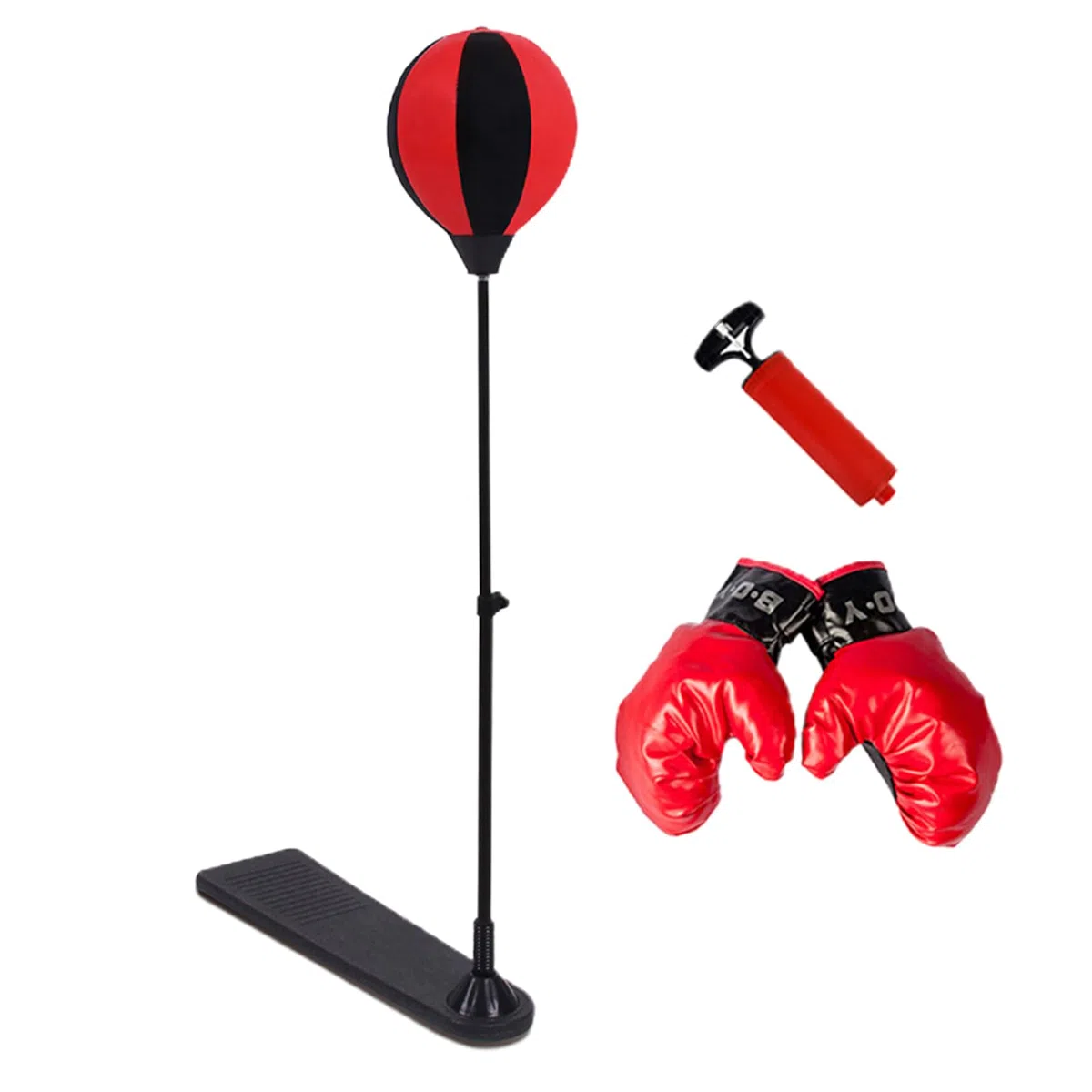 Saco De Boxeo con Soporte, Saco De Boxeo De Pie con Guantes Y Altura Ajustable, Juguete Deportivo, Kit Estable para Niños y Niñas de 3 a 10 Años para Entrenamiento en Casa Exterior o