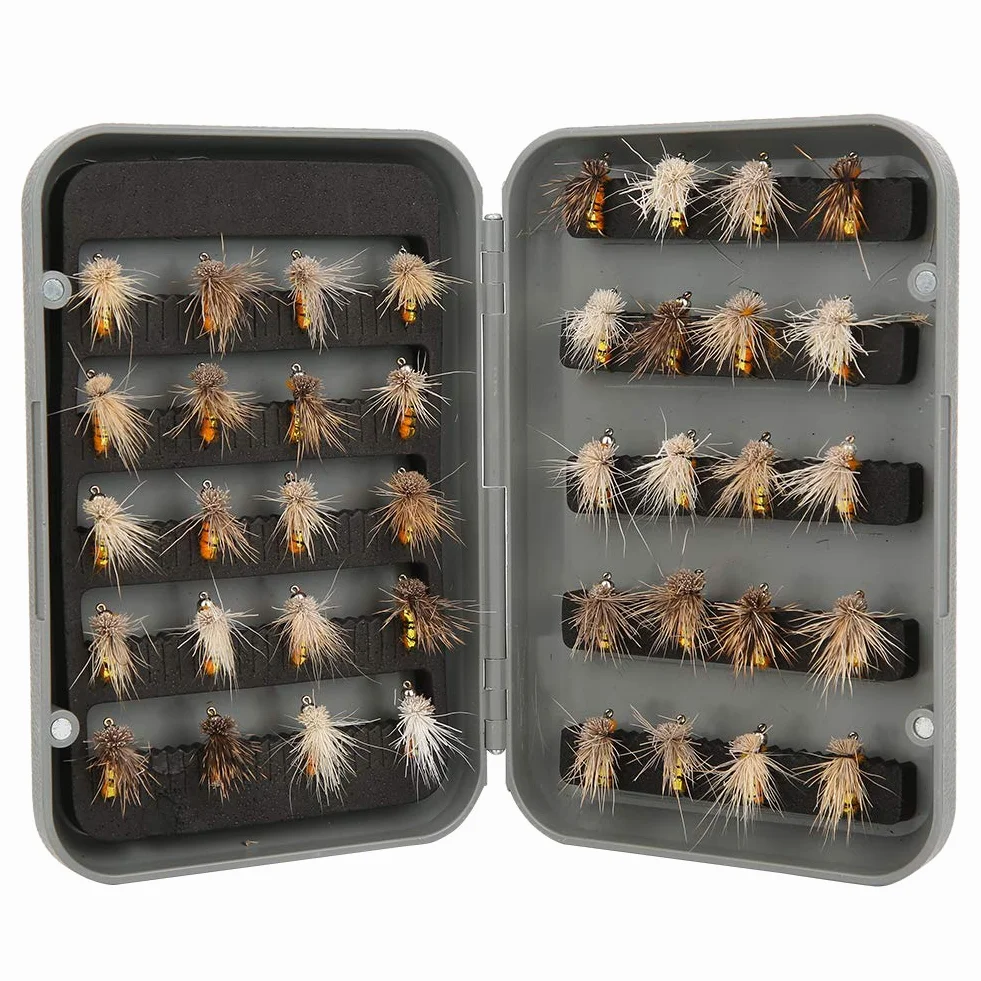 Moscas completadas, 40 piezas, moscas Tenkara, Kebari, moscas secas, pesca Tenkara, pesca con mosca, pesca de río, arroyo de montaña, pesca de trucha