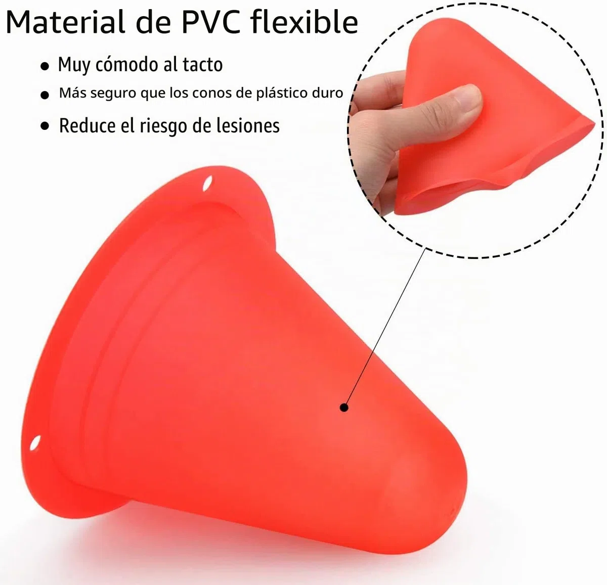 XianzhanEU 30 conos de señalización de 7,5 cm, conos de obstáculo para niños, fútbol, deportes, equitación, entrenamiento de perros (amarillo/rojo/verde/azul/rosa)