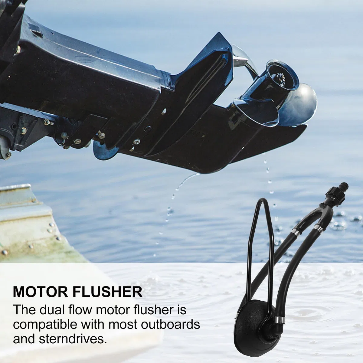 Ciieeo Limpiador de Motor Doble para Embarcaciones Acero Inoxidable, Accesorio para Yates y Barcos, Diseño para Mantenimiento Fácil del Motor