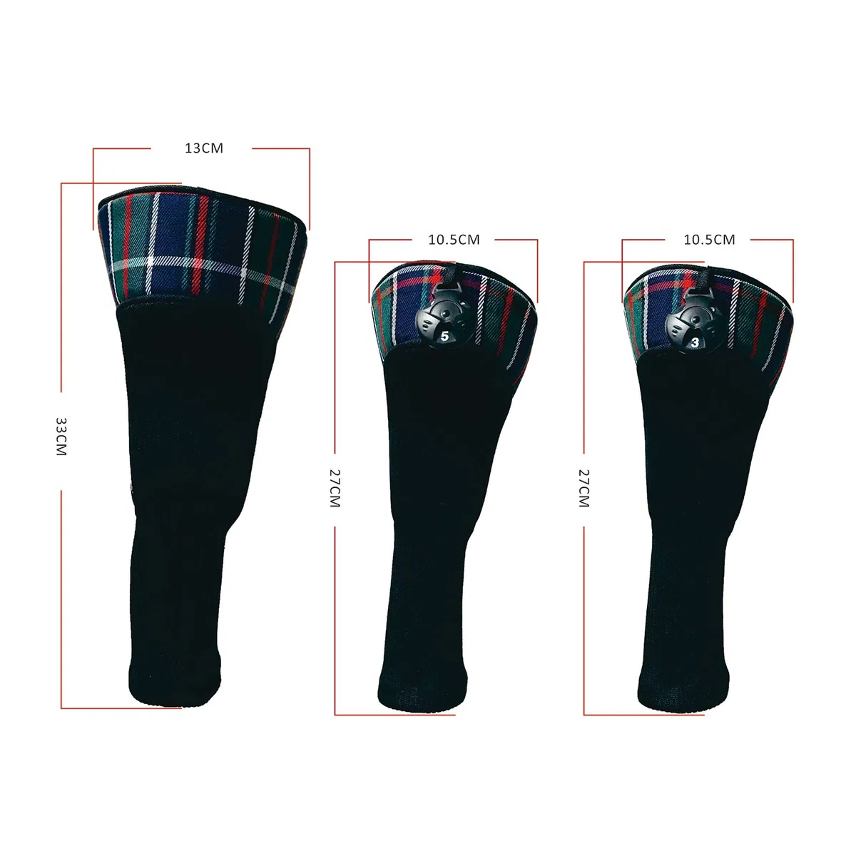 460cc Driver 1 3 5 7 X Wood Golf Club Head Cover Set Head Cover Fairway Hybrid