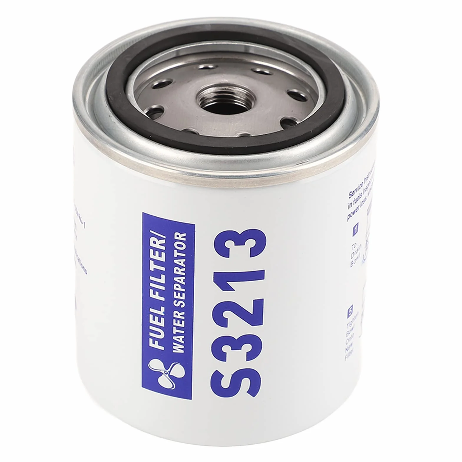 Filtro Separador de Agua Y Combustible S3213, Filtro Separador de Agua Y Combustible S3213 Filtro de Combustible de Acero Inoxidable S3213 con Anillo de Sellado Filtro de Combustible para Barcos