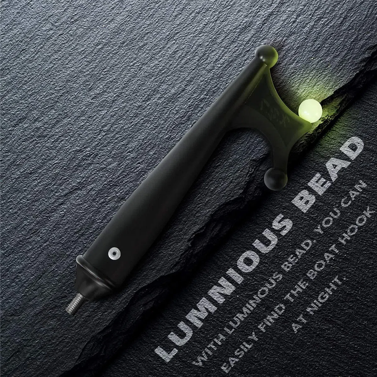 SAN LIKE Gancho para Barco Telescópico Varilla, Bicheros para Barcos con Cuentas Luminosas, Gancho Telescópico Bicheros para Barcos de Atraque Ligeros y Duraderos Boat Hook, 1,2M