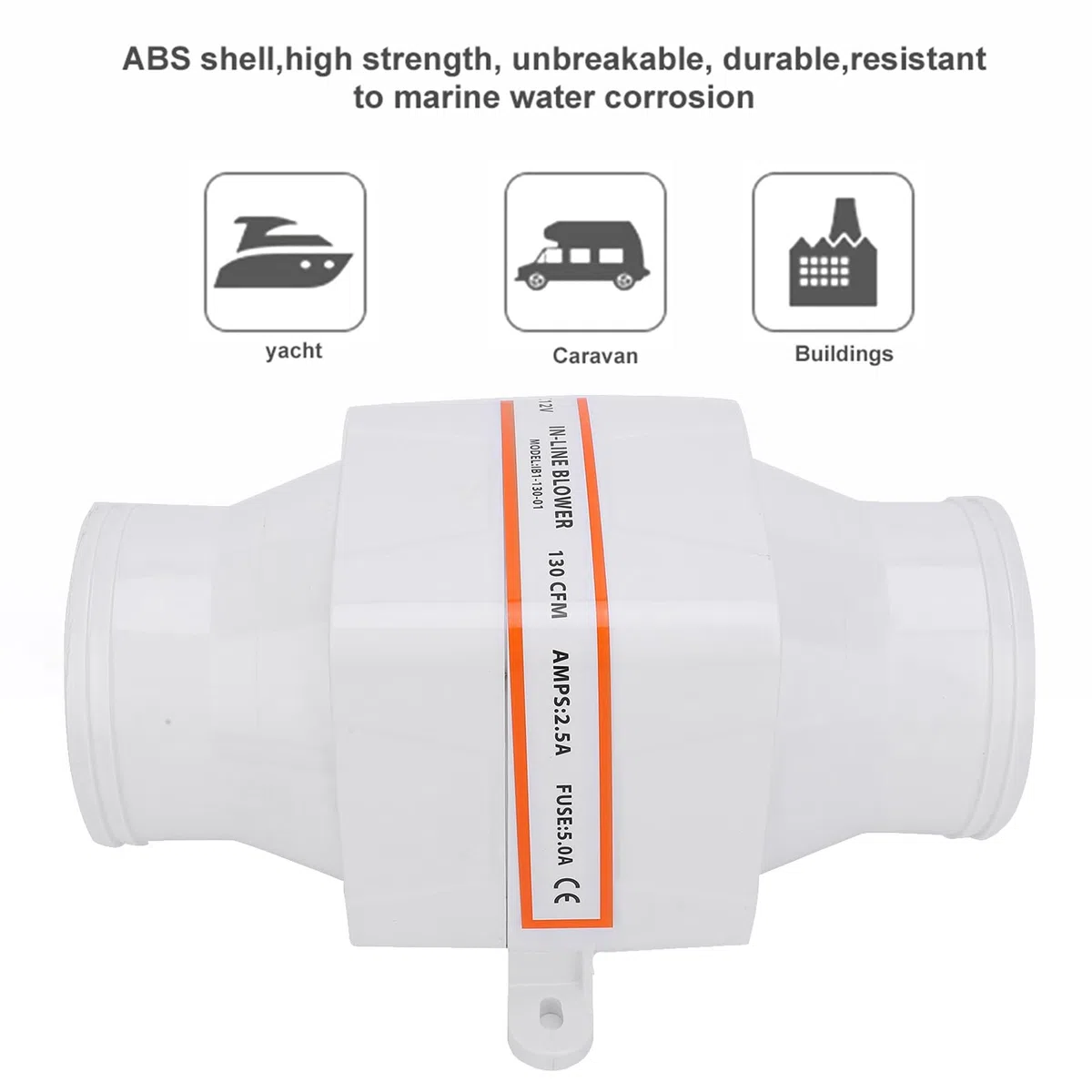 Ventilador, Motor de Aire ABS con Ventilador de Aire de Ventilación Fuerte para Sentina Marina