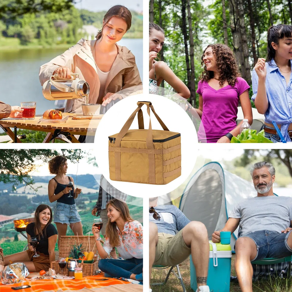 Bolsa de Camping,Bolsa de Transporte - Cubo de 20L Ergonómico Impermeable Organizador de Almacenamiento para Viaje, Senderismo, Bote, Kayak y Residencia Universitaria