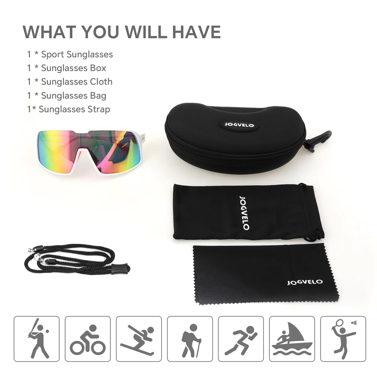 Gafas de sol polarizadas para ciclismo, protección UV400, para hombres y mujeres, para correr, pescar, conducir, béisbol