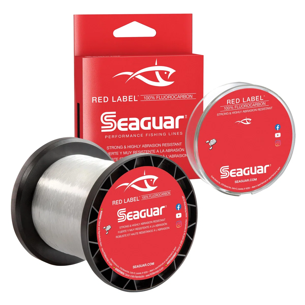 Seaguar Red Label - Línea de Pesca de fluorocarbono de 1000 Yardas