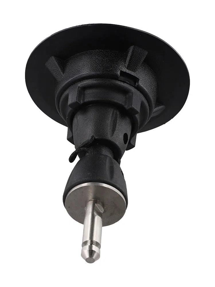 Base de mástil de windsurf con tendón de pernos, para pie de vela giratorio de 360 grados, placa base de windsurf, PVC, negro, 12,5 cm de diámetro