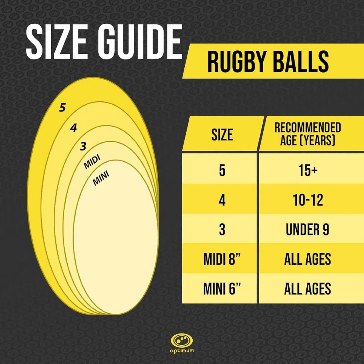 OPTIMUM de aguijón Pelota de Rugby
