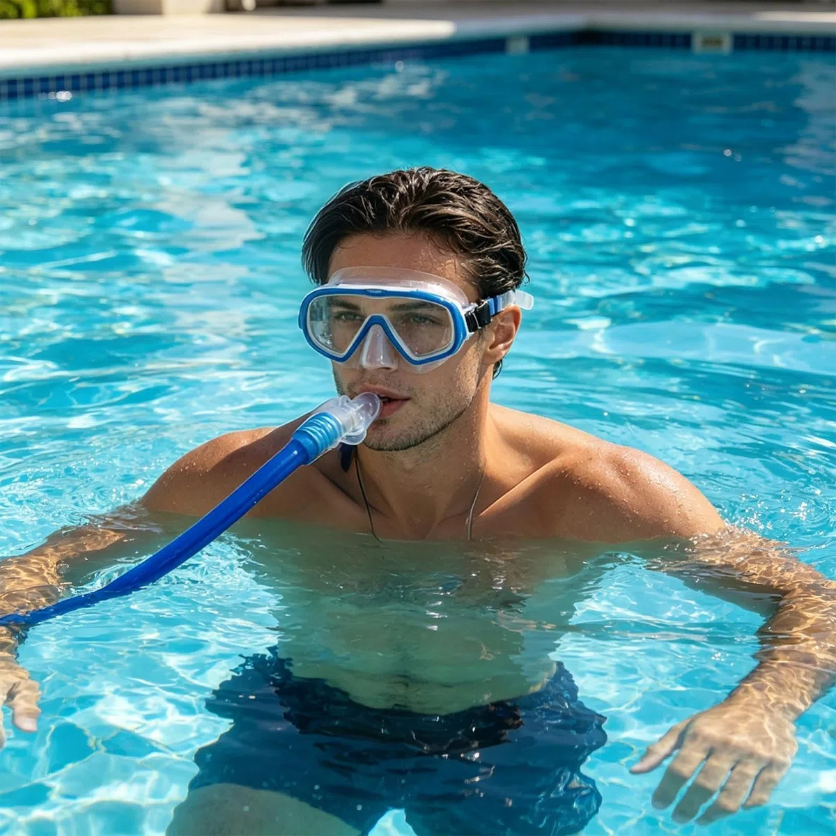 Respiración completa Snorkel | Tubo de respiración de snorkel de entrenamiento ergonómico de silicona | Buceo en seco para adultos Principiantes Natación Entrenamiento de buceo | Para uso al aire