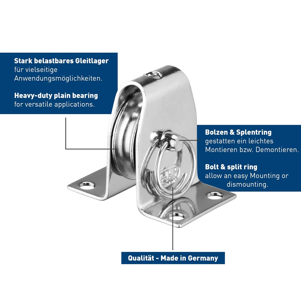 Herm. Sprenger GmbH Bloque de soporte, extraíble para husillo de 4 rodillos de 6 mm