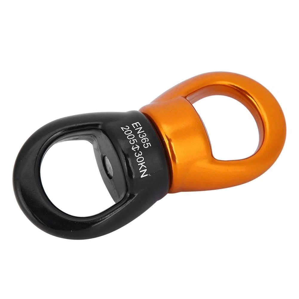 Alomejor Rueda de Escalada Hamaca Colgante Giratoria Polea de Escalada Conector Fijo de rotación Herramienta Universal de Escalada en Roca