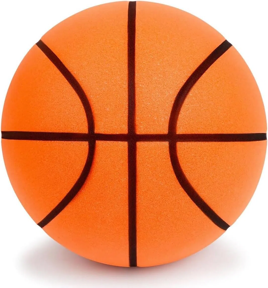 2026 Nueva pelota de baloncesto silenciosa tamaño 7, pelota de baloncesto silenciosa de espuma suave para regate, sin ruido, pelota de baloncesto de entrenamiento para interiores de 24 cm