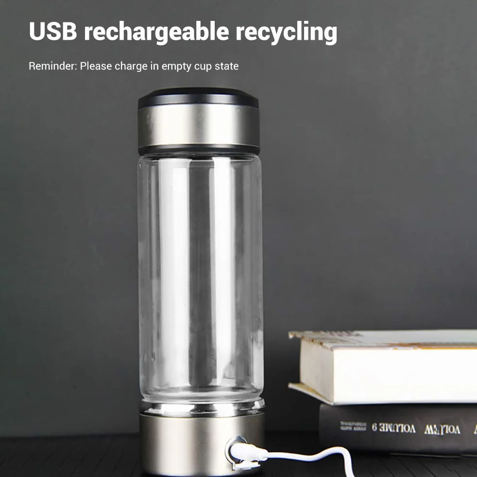 Generador de Agua Portátil 420 ml Máquina Ligera para Viajes y Uso Diario Purificadora de Agua con Tecnología de Iones y Hidrógeno Rica Recargable Compacta para Hogar Oficina y Exterior