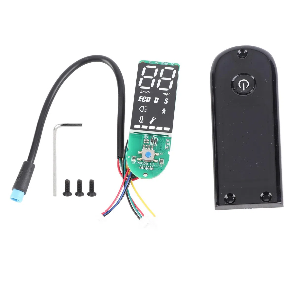 VGEBY Tablero de Instrumentos de Pantalla Digital BT para Scooter eléctrico con Cubierta de Panel de Pantalla, Placa de Circuito Bluetooth y Cubierta de Pantalla para Ninebot MAX G30