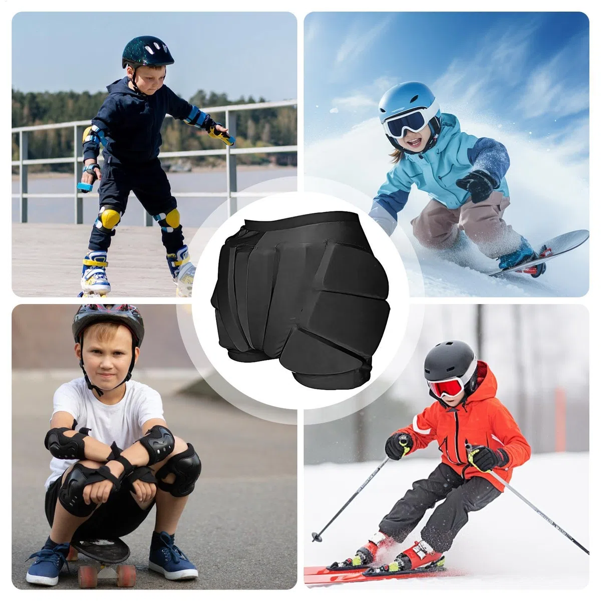Hip Protection Pad | Protection Pads Shorts | Skating Protective Gear | Butt Protection Pads | Protection Shorts | Protective Padded Shorts Protective Gear for Ice Skating Roller Skating