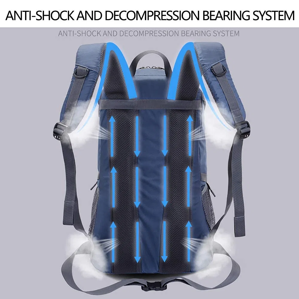Bseash Mochila de Senderismo Ligera y Resistente al Agua, 40L, para Deportes al Aire Libre, Viajes, para Ciclismo, esquí, Turismo