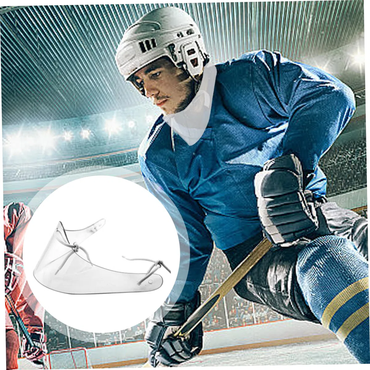 Guardia de Cuello de Portero de Hockey, Portero Transparente de Garganta Protector Anti-Fog/Anti-Scratch Hockey sobre el Portero de protección de protección contra el Cuello del Cuello