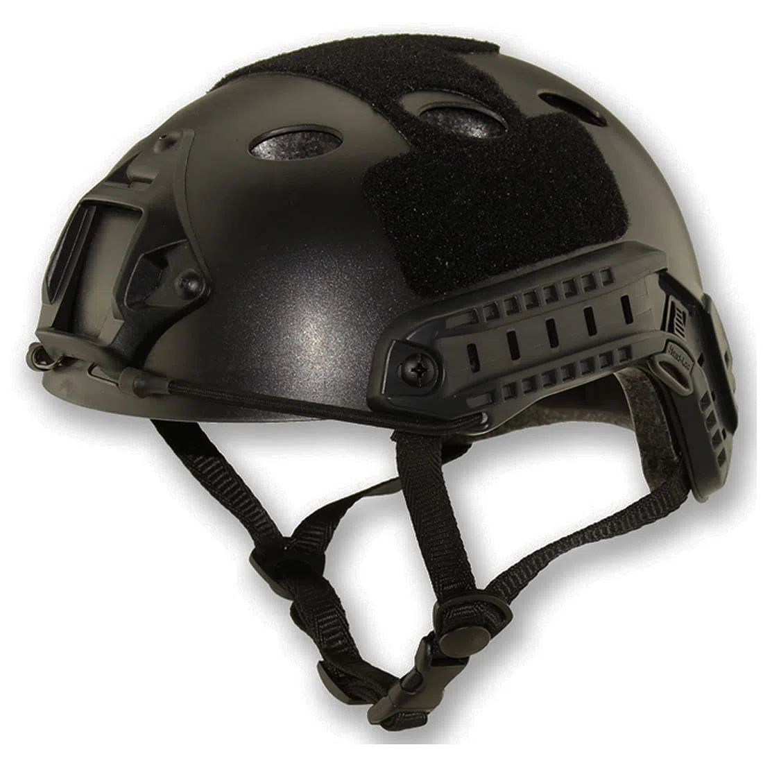Casco táctico tipo PJ ligero y protector rápido para Airsoft, Paintball, CS, juegos, deportes al aire libre, con gafas (BK-2)