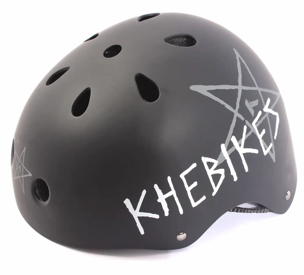 KHE Pro BMX Freestyle - Casco para niños, color negro mate, talla S 48-54 cm