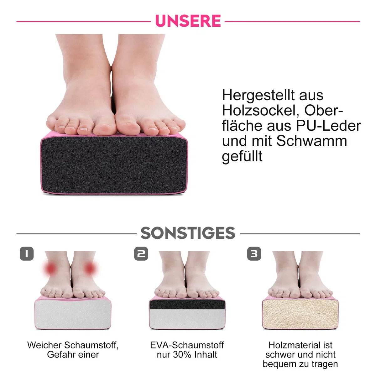U`King Barra de Gimnasia Plegable, Barra de Equilibrio, 2,1 m/220 Libras, de Ante sintético, para Entrenamiento en casa, Gimnasio, Ejercicio, Ejercicio