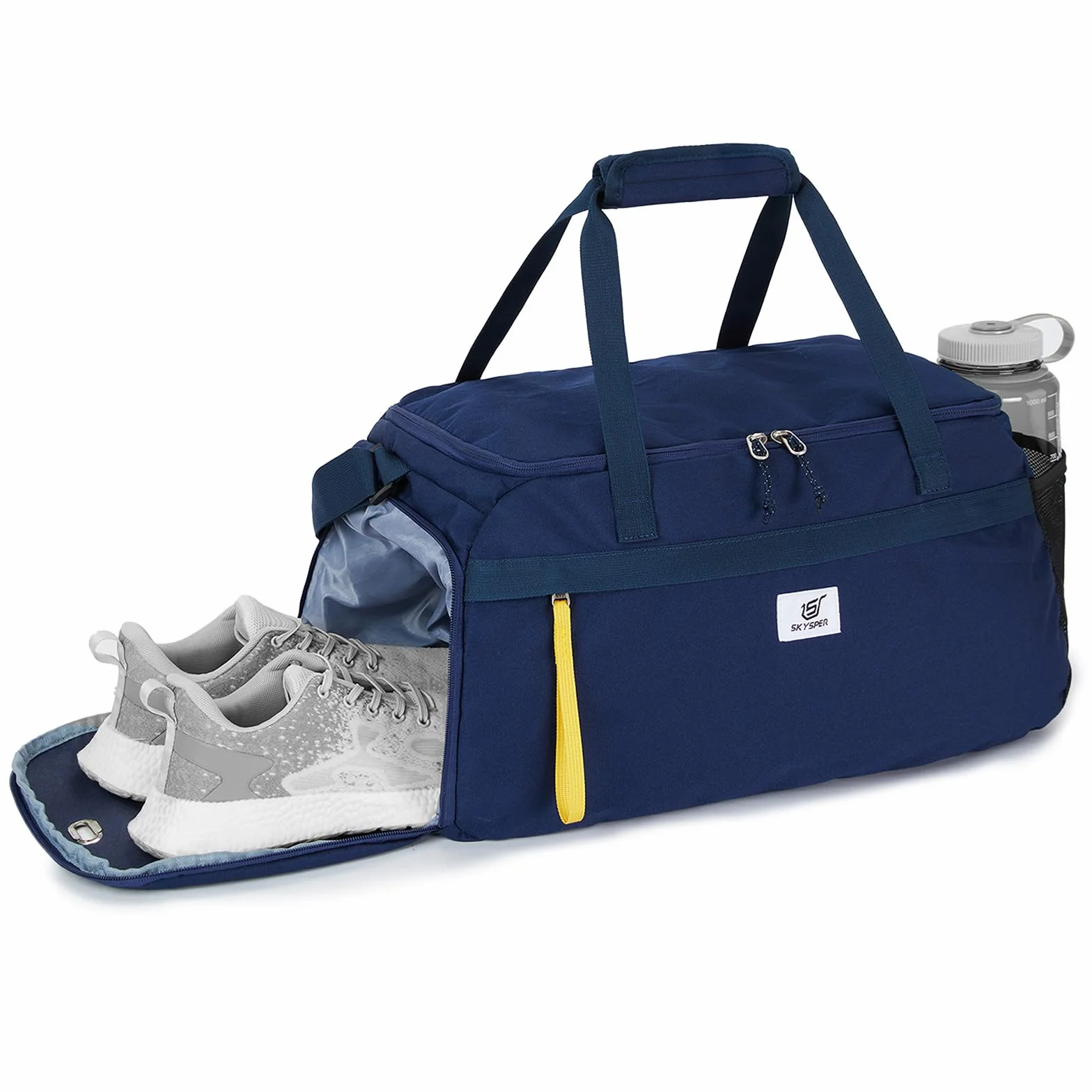 SKYSPER 35L Bolsa Deporte con Compartimentos de Zapatos y Humedad, Bolsa Viaje Mujer y Hombre, para Viaje, Entrenamiento - Gym Bag
