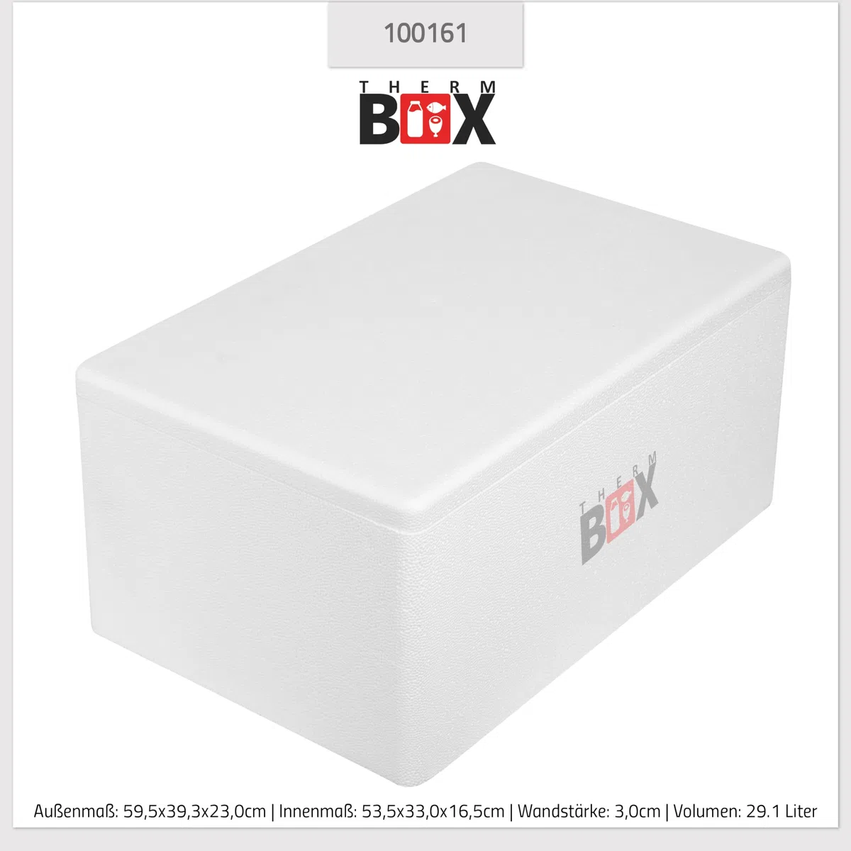 THERM BOX Caja térmica de poliestireno, 24 L hasta 45 L, varios tamaños, reutilizable