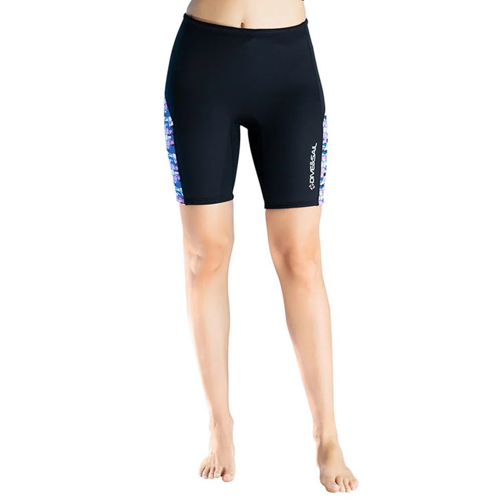 Pantalones de neopreno para mujer, pantalones cortos de neopreno de 2 mm, leggings térmicos de natación con cordón ajustable en la cintura para surf, buceo, kayak