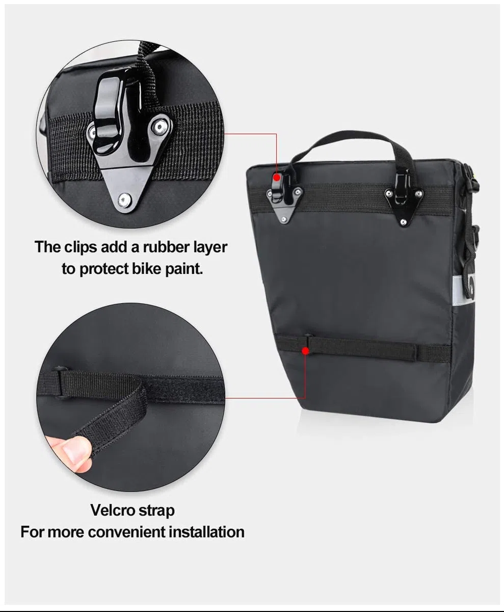 Rhinowalk Bolsa de bicicleta para bicicleta, para portabicicletas de carga, bolsa de hombro, bolsa para portátil, accesorios de ciclismo profesionales 3 en 1